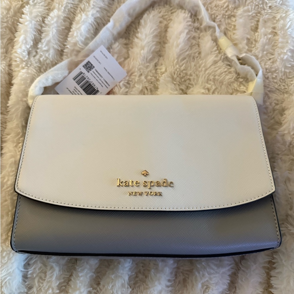 kate spade Elegant Cream and Gray Crossbody Bag